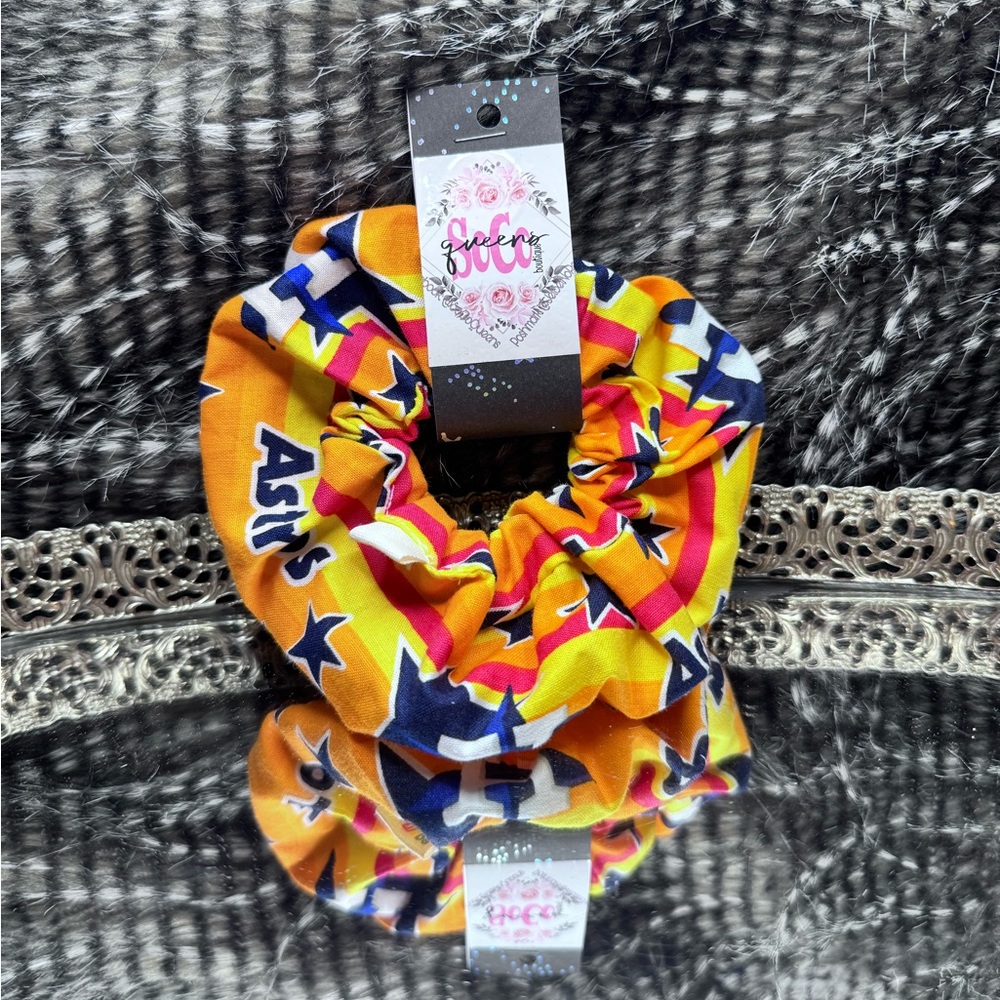 Handmade Houston Astros Logo Scrunchie